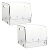 LIFKOME 2pcs Transparent Desktop Storage Box Stackable Organizing Container for