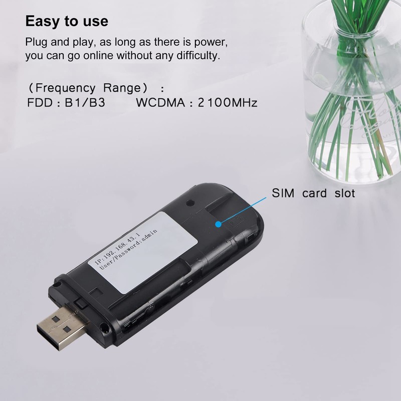 Zunate 4G USB Portable Modem,4G USB Modem SIM Card Type,with