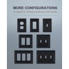 ZILLSEA 4-Pack Black Wall Outlet Covers, Classic Beadboard Switch Plate
