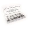 Assortment box with 240 pieces small raised head screws according