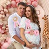 JOYMEMO Pink Deer Baby Shower Maternity Sash Kit - Woodland