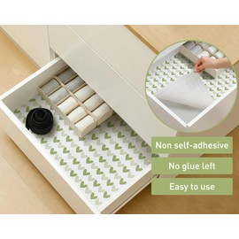 Shelf Liners for Kitchen Cabinets Non-Adhesive 12in X 23.62Ft, Cabinet Liner for Shelves Non Slip Thick Strong Grip Bathroom Cupboard Liner Drawers, Easy to Clean Waterproof/Washable Green Heart