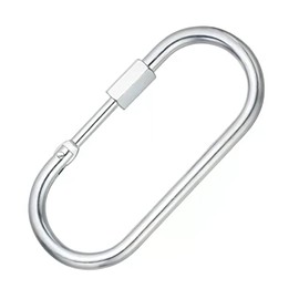 Quick Link Locking Carabiner Clip Big Oval Shape Large Tow Chain Quick Links Rope Connector 6 Inch M10 for Trailer Swing Hammocks Cable Camping