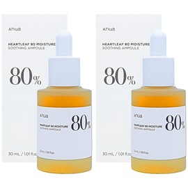 Anua Eoseongcho 80 Moisture Soothing Ampoule 30ml x 2 Low-irritation Hyaluronic Acid Ampoule / 아누아 어성초 80 수분 진정 앰플 30ml x 2개 저자극 히알루론산앰플