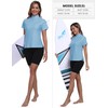 MoFiz UV Shirt Women's Short-Sleeved Rash Guard 1/4 Zip UPF