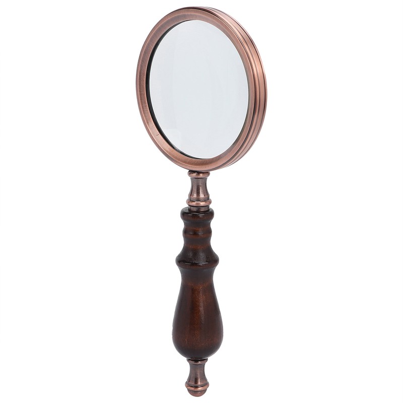 10X Metal Retro Reading Magnifying Glass Elderly Handheld Magnifier with