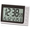 ADESSO(アデッソ) 置き時計 電波 シルバー デジタル 電波時計 温度 湿度 曜日 日付表示