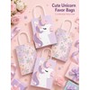 16 PCS Unicorn Party Favor Bags, Unicorn Birthday Gift Bags