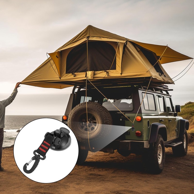 Suction Cup Hooks, Pack of 4 Camping Suction Cups with
