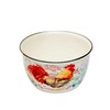 Metalac Enamelware Bowl Gourmet Enameled Steel Bowl with Lid Serving