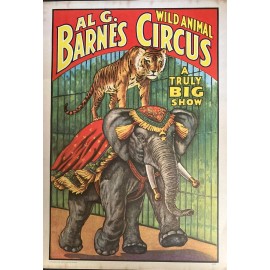 A 1960s Reprint of an Original 1900s Barnes Circus Poster - Circus World Museum