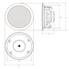 TIC C8O6 Ceiling Speaker in Wall 6.5 inch 8 Ω