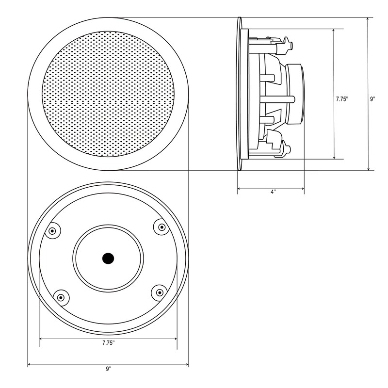 TIC C8O6 Ceiling Speaker in Wall 6.5 inch 8 Ω