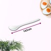 homiez Egg Spoons Plastic White [Pack of 12] – Also