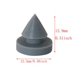 DGBRSM 25pcs Rubber Door Silencer 1/2 Inch Diameter Door Anti Collision Silencer for Metal and Metal Frame, Gray