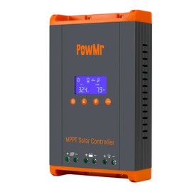 PowMr 60A MPPT Solar Charge Controller, 12V/24V/48V/160V(Max) DC Input, LCD Display Solar Charge Controller for Vented Sealed Gel NiCd Lithium Battery, Support Up to 12 Units Connect in Parallel