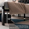 Feonase Twin Size Metal Bed Frame with Faux Leather Button
