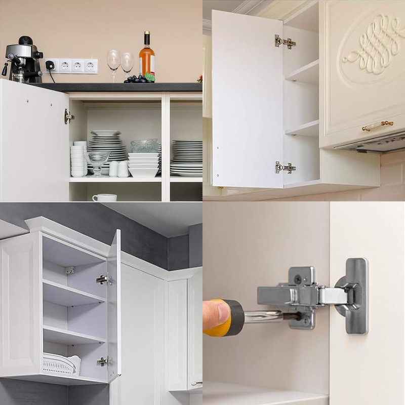 YUNYU 4 Pcs Cabinet Hinges,Kitchen Cupboard Hinges Cupboard Hinges with