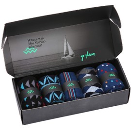 Calcetines de vestir para hombre, calcetines divertidos y coloridos de algodón, paquete de 5, Excepcional noche, 10-13