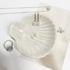 GO2HEJING Ring Dish Shell Shape Ceramic Jewelry Dish Tray, Decorative