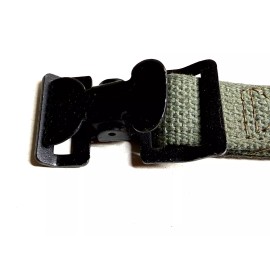 Unbranded Army Original Surplus Pioneer O.D. Canvas Straps 9" Over all  x 1"  NOS Lot of 2