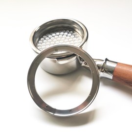 PONEZG Coffee Dosing Ring 58 mm Magnetic Stainless Steel + Puck Screen 58 mm Espresso Accessories for 58 mm Porta Filter, Portafilter Dosing Ring 58 mm Dosing Funnel Ring (58 mm Funnel Magnetic and