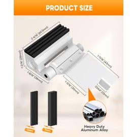 Anobeyi Portable Door Lock for Travel, Adjustable No Drilling Door Reinforcement Lock, Extra Latch Stopper for Hotel Room, Home Apartment, Inward Swing Door - Family & Travelers Security (White-1PC)