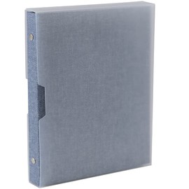 Nakabayashi cotto Black Mat Photo Album, 6 Holes, Binder Type, L, KG Form, 2 Tier Pockets, Blue A-COPLY-401-B