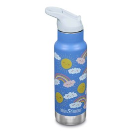 Klean Kanteen Classic Kids Insulated Water Bottle 355ml, Dino Skate Green