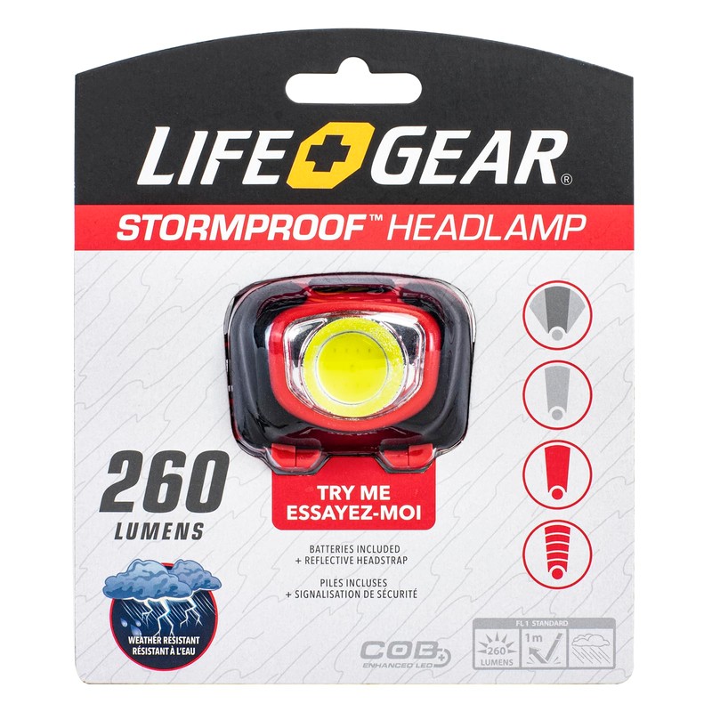 Life Gear Stormproof 260 Lumen COB Headlamp
