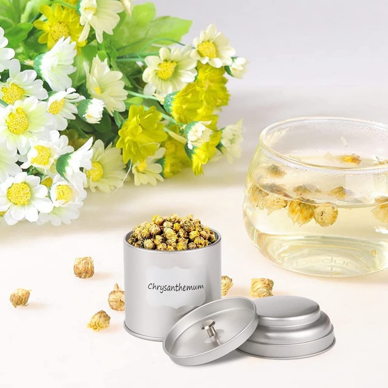 berjalan Pack of 6 Mini Tea Canisters with Airtight Lids,