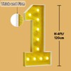 imprsv 4FT Gold Marquee Numbers,DIY Marquee Numbers Light Up Numbers