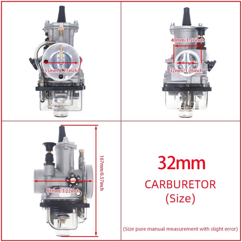 Universal Motorcycle Racing Carburetor PWK 32MM,Fit for 2T 4T Engine
