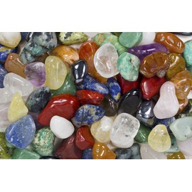 Fantasia Materials: 5 lbs Premium Brazilian Tumbled Polished Natural Stones Assorted Mix - Medium - 1" to 1.5"