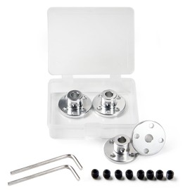 Aicosineg 4pcs 5mm Inner Diameter Flange Coupling Rigid Connector Aluminum Alloy Motor Connector with Wrench and Screw for DIY Model Motor