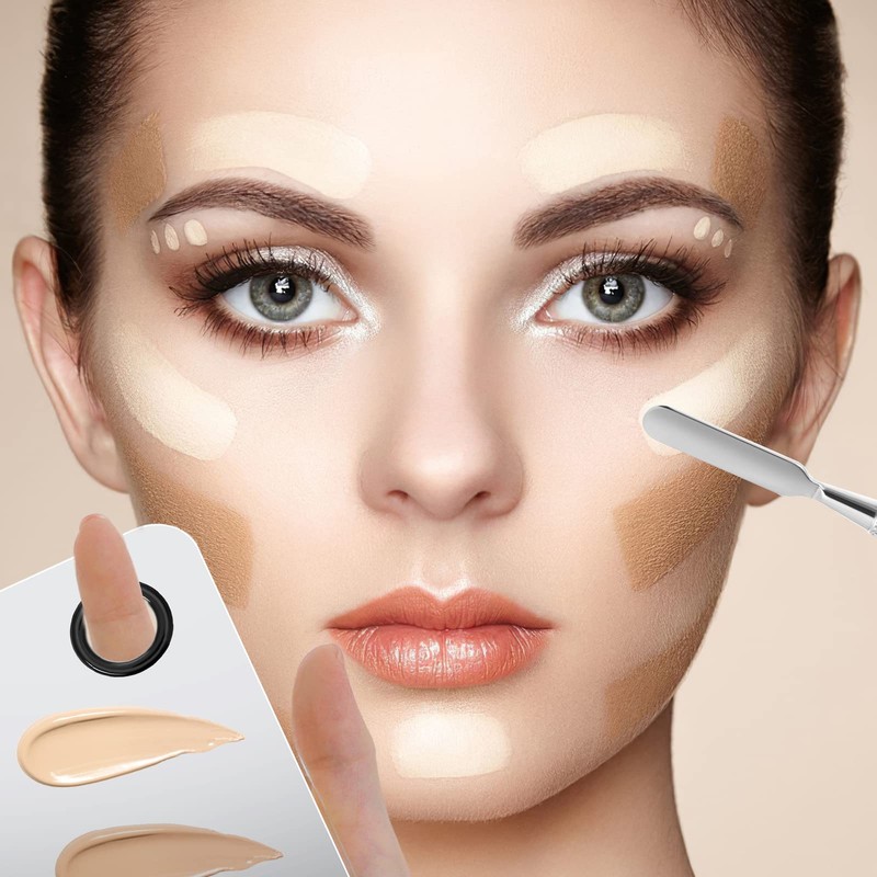 WLLHYF Stainless Steel Cosmetic Makeup Palette Makeup Mixing Palette with