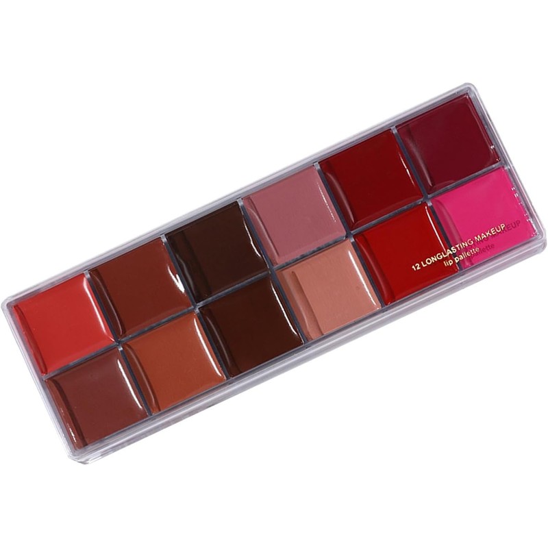 Paleta de Labios Colorida Maquillaje Labial Mate De Larga Duración