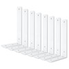 White Heavy Duty Shelf Brackets 10 Inch, 8 Pack Floating