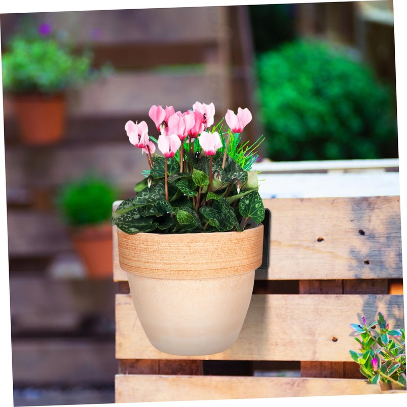 Outanaya 5pcs Metal Planter Wall Holder Hooks Durable Terracotta Pot