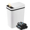 FRESHLIX Bathroom Garbage Can with Lid, 2.6 Gallon Diaper Trash