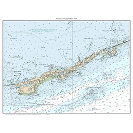 Marathon 2014 Nautical Map Florida - Custom Print 80000 11452 - Reprint
