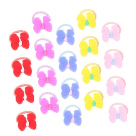 Gatuida 20Pcs Cute Dog Hair Bows with Rubber Bands Pet Accessories for Small Long Haired Dogs for Grooming and Holiday Celebrations Hair Ties