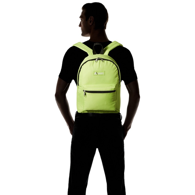 Everest Luggage Basic Backpack, Lime, Medium