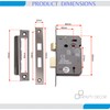 Infinity Decor Fire Rated Black Nickel 3 Lever Mortice Sash