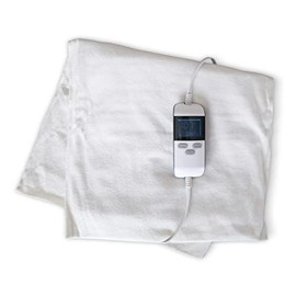 M PAIN MANAGEMENT TECHNOLOGIES Extra Large Moist Heating Pad with Auto Shut Off for Cramps and Back Pain by ThermoRelief - Extra Hot Medical Grade Digital Electric Pad C King Size (26" x 14") Ivory