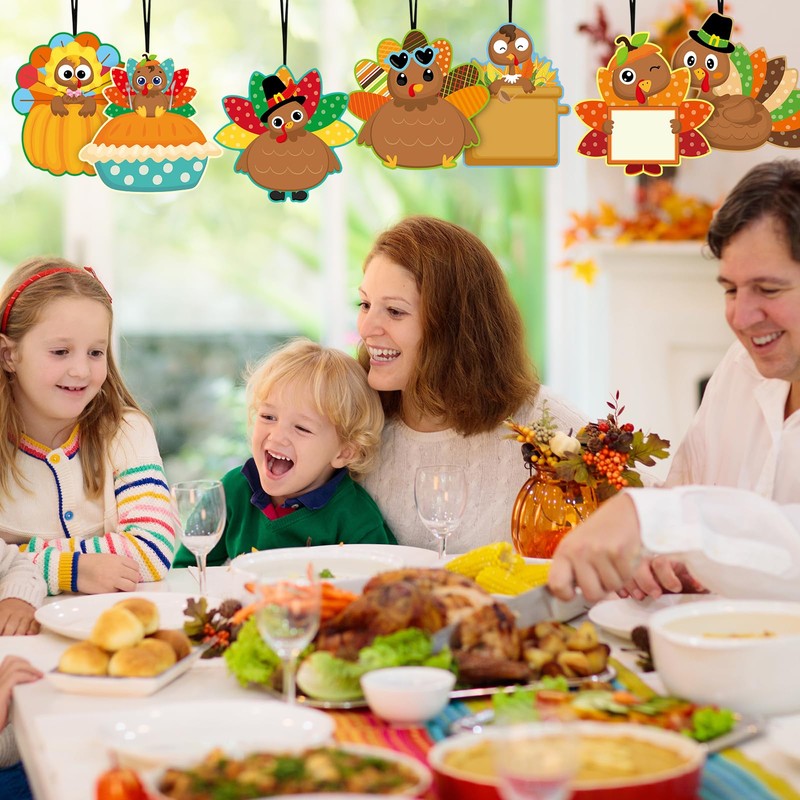 54 Pcs Turkey Cutouts Thanksgiving Cut-Outs Fall Decor for Bulletin