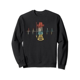 Sarangi Player Heartbeat Retro ECG EKG Sweatshirt