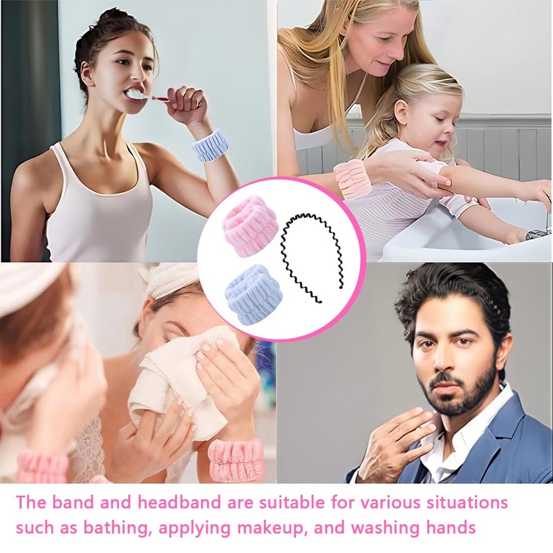Pack of 4 Skin Cuffs with 2 Hair Bands, Face