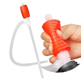 TERA PUMP Fuel Transfer Siphohn Pump with Flow Control Vent, Light Solvent Compatible, 21.2 inch Outtake Hose, 1.8 GPM