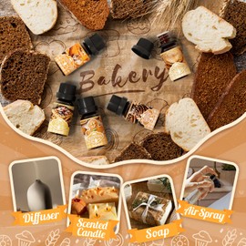 SNOWSEN Bakery Essential Oils Gift Set, SNOWSEN Dessert Fragrance Oils for Diffuser for Home, Pumpkin Pie, Waffle, Coffee Cake, Chocolate Cupcake, Gingerbread, Snickerdoodle Aromatherapy Oils